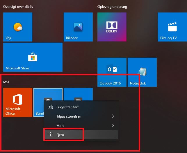 måder at fjerne programmer i Windows 10