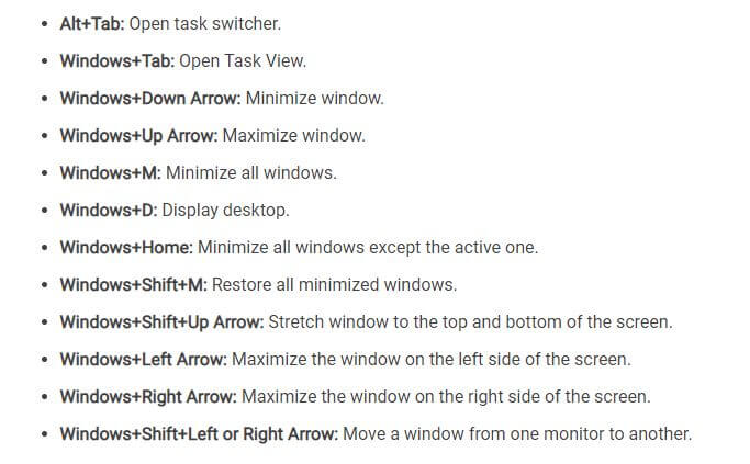 svejsning Udelukke Godkendelse Tilpas Windows med tastaturgenveje i Windows 10