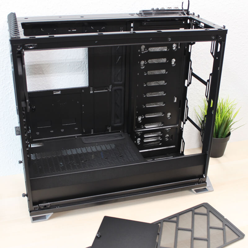 RS Vector glas SSD Design miditower kabinet Fractal SSD montering