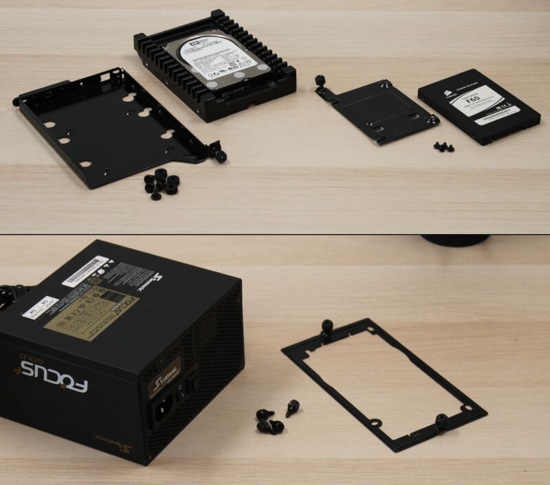 RS Vector glas SSD Design miditower kabinet Fractal SSD montering vertikal grafikkort