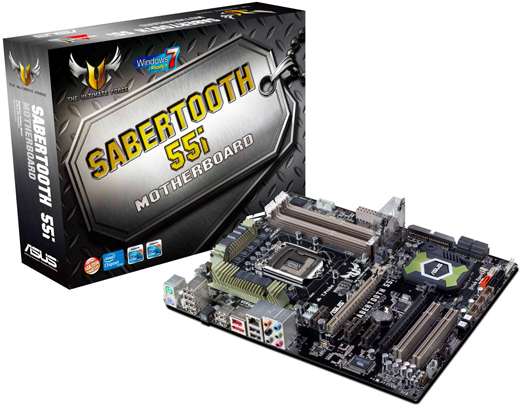 Sabertooth emballage og bundkort