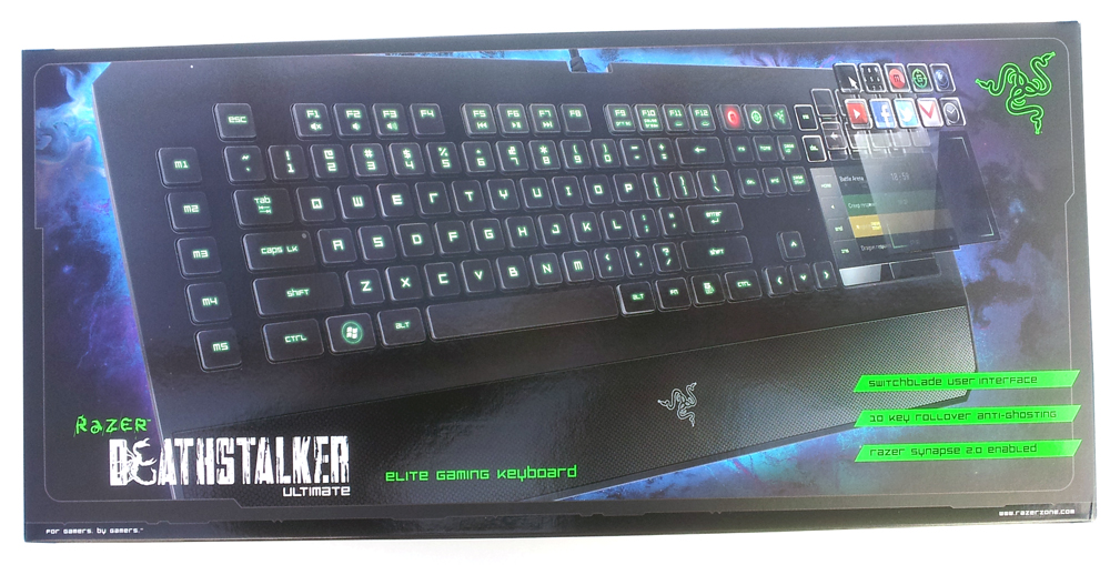 Razer DeathStalker Ultimate tastatur med SwitchBlade UI