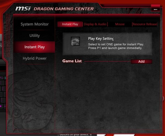 dragon gaming center msi