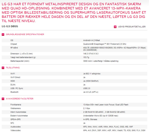 Specs fra web