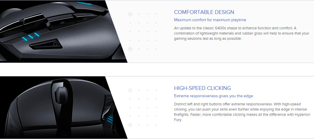 Logitech G402 Hyperion Fury Gaming Mouse