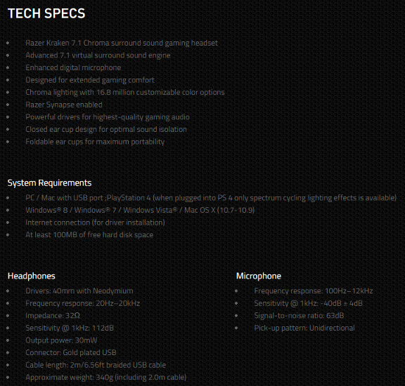 Specs