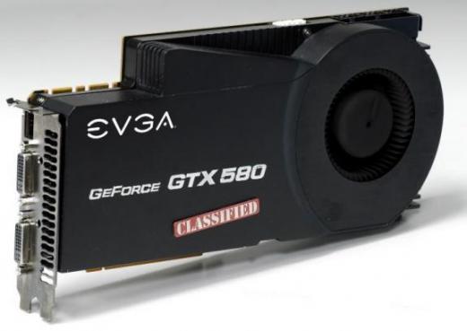 Nyt overclocked EVGA GeForce GTX 580 Classified