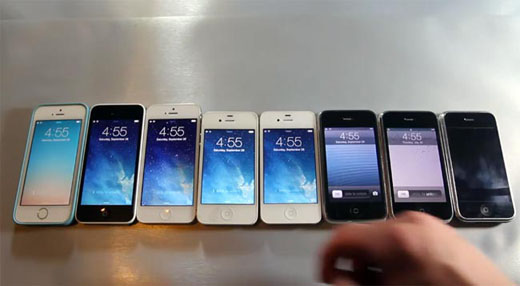 Apples populærer iPhones telefoner i hånd