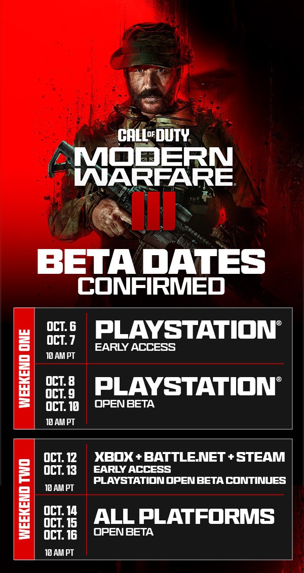 When is the Modern Warfare 3 open beta? Release date and start time - Dot  Esports